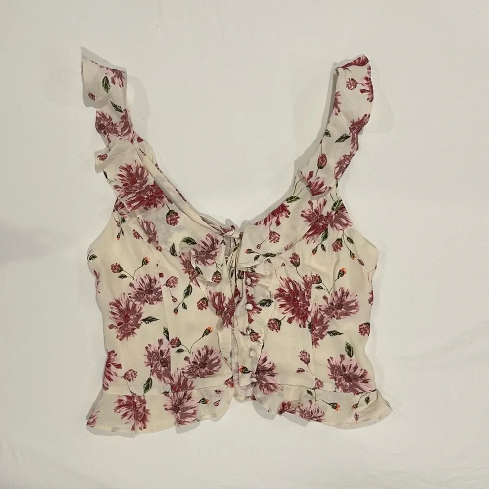 ASTR the Label Ruffle Button Down Tank - Picture 3 of 4